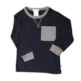 Kids Pyjamas - Boys Long Sleeved Tee - Navy