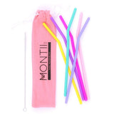 MontiiCo - Pink Rainbow Straw Set