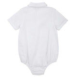 Designer Kidz | Archie S/S Button Romper - (Ivory)
