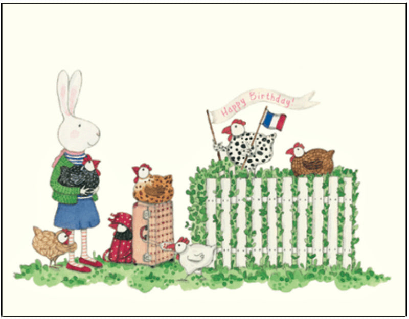 Ruby Red Shoes  - Card - Happy Birthday French Chooks