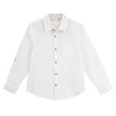 Designer kidz | Archie L/S Button Shirt - (Ivory)