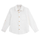 Designer kidz | Archie L/S Button Shirt - (Ivory)