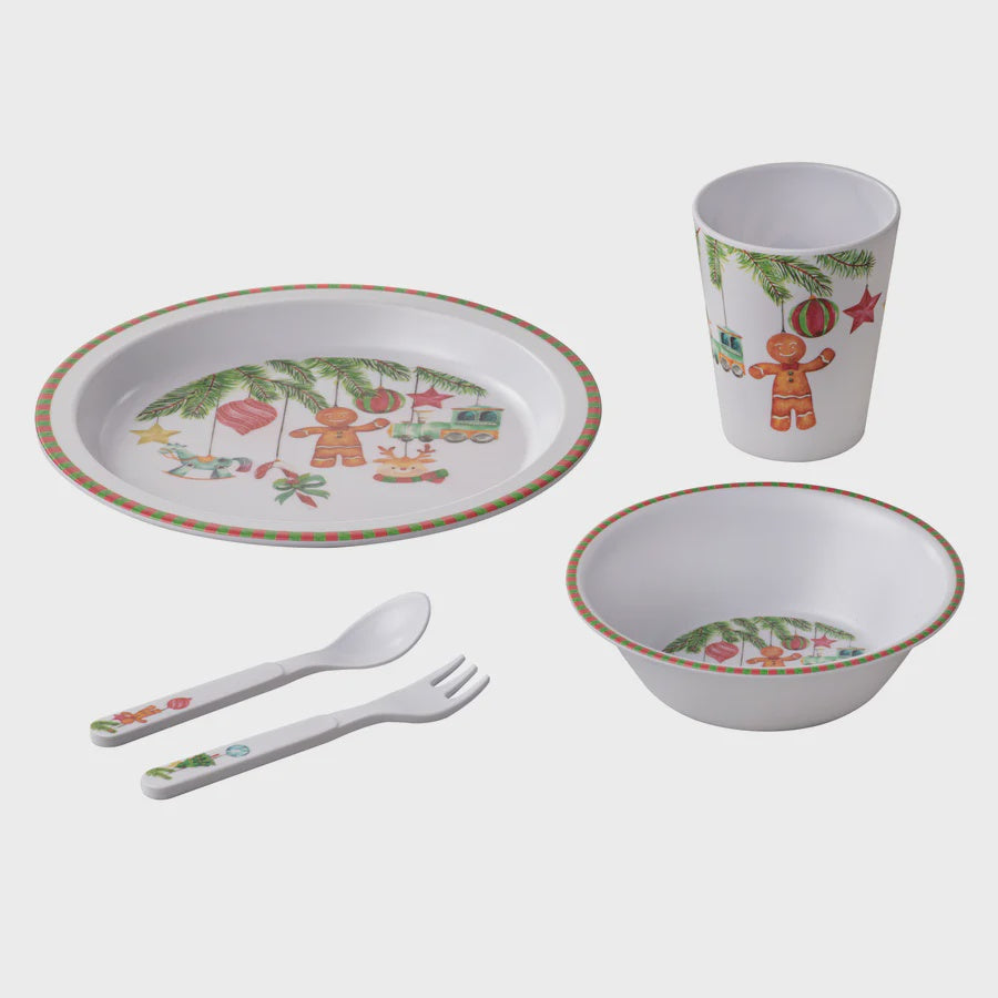 Hanging out for Christmas 5 Piece Kids Dinner Set