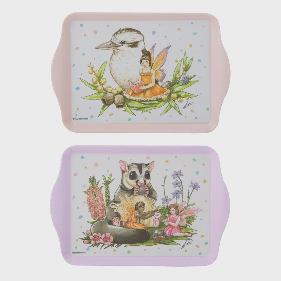 Aussie Fairies Sugar Glider / Kookaburra 2pk Scatter Tray