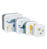 Lunch and Snack Box Set of 4 | Ocean