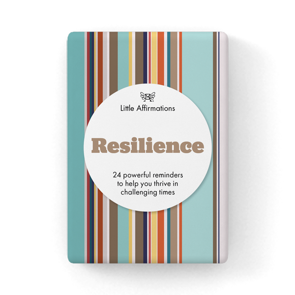 Resilience - 24 Inspirational affirmation cards + stand (Boxed)