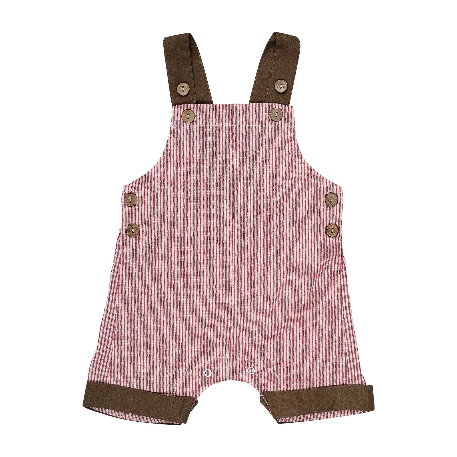 Christmas Boys Overalls - Red Stripe