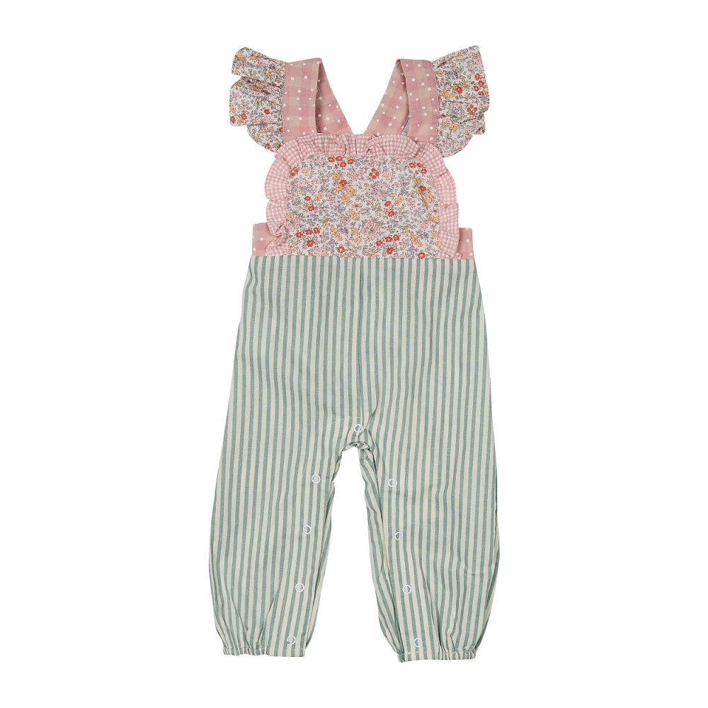 Winter Bloom Long Overalls