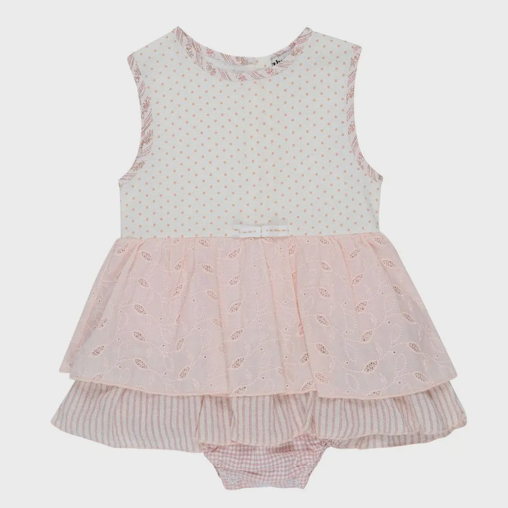 Soft Pink Cotton Skirt Playsuit