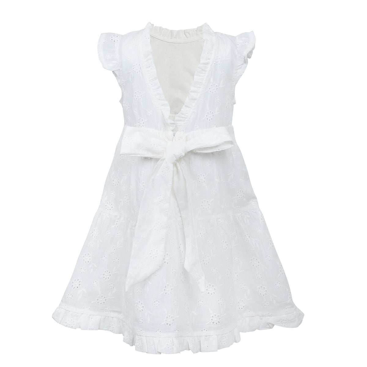 Vine Rose Pure White Broderie Anglaise Wonder Dress