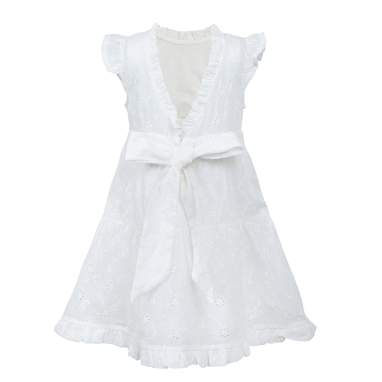 Vine Rose Pure White Broderie Anglaise Wonder Dress