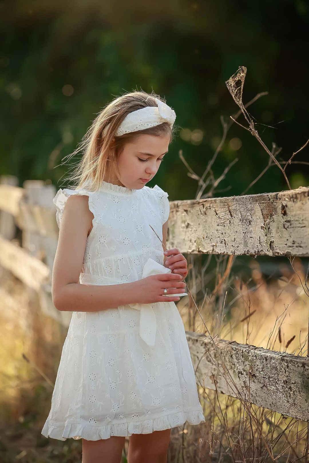 Vine Rose Pure White Broderie Anglaise Wonder Dress