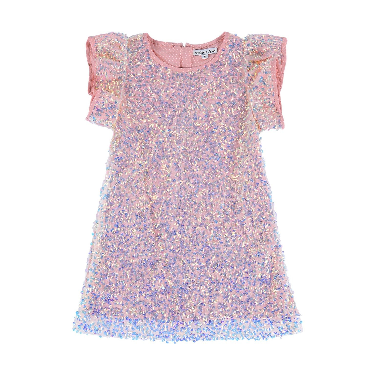 Underwater Magic Peach Rose & Butter Cream Pink Shimmer Dress