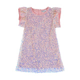 Underwater Magic Peach Rose & Butter Cream Pink Shimmer Dress