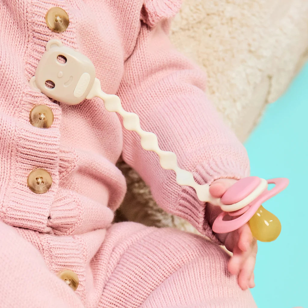 Soother Clip - blush + vanilla