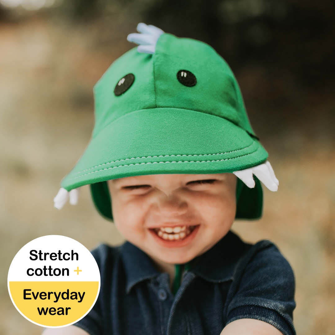 Bedhead | Legionnaire Flap Sun Hat - Dinosaur - (Green)