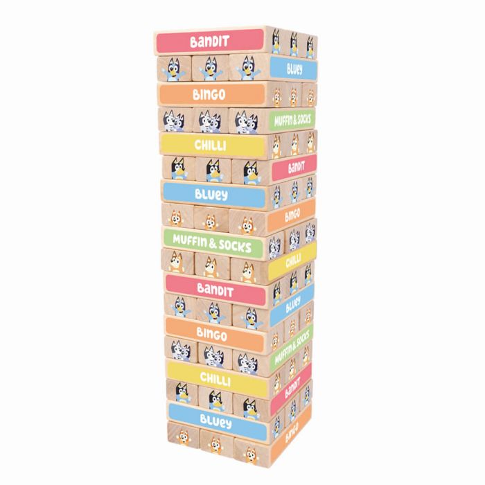 BLUEY WOODEN TUMBLING TOWER