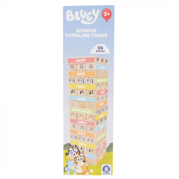 BLUEY WOODEN TUMBLING TOWER
