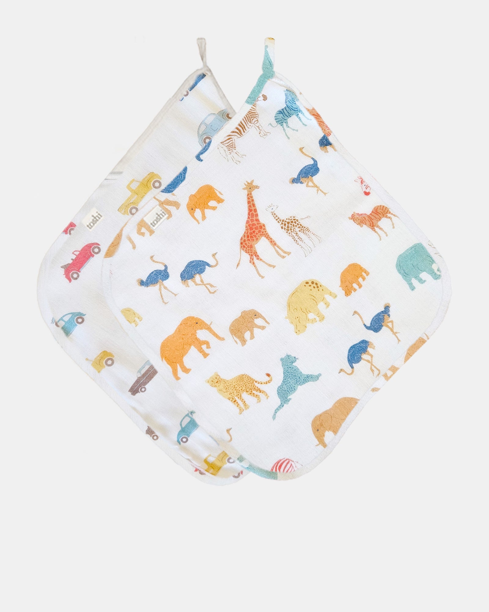 toshi | Baby Washcloth Muslin-2pcs / Congo Dawn