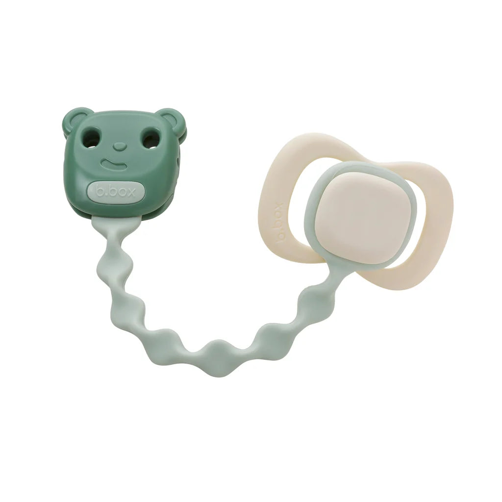 Soother Clip - sage + ocean