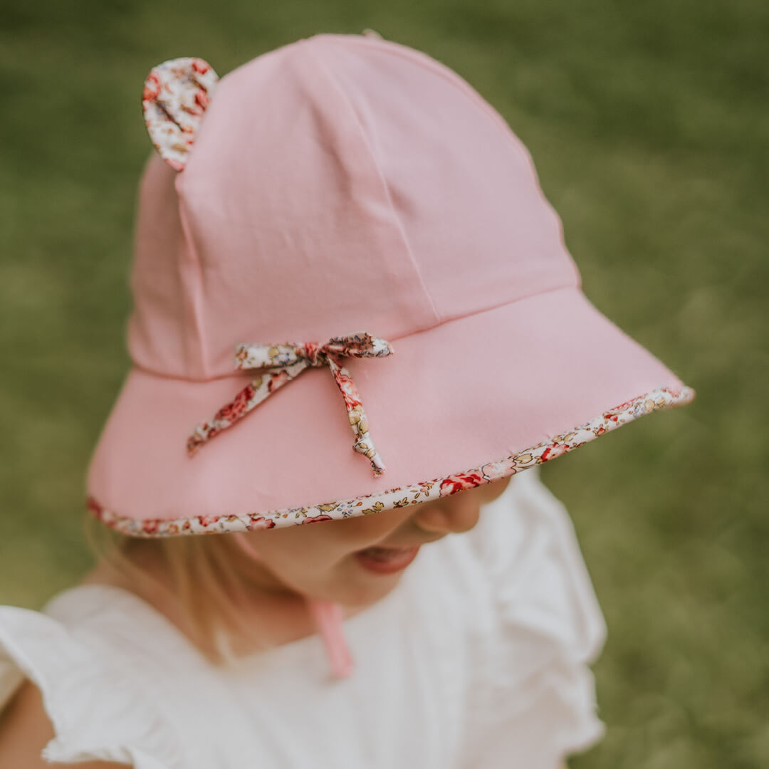 Bedhead | Paisley Trimmed Kitty Toddler Bucket Hat - Blush