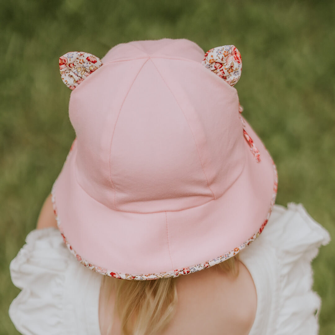 Bedhead | Paisley Trimmed Kitty Toddler Bucket Hat - Blush