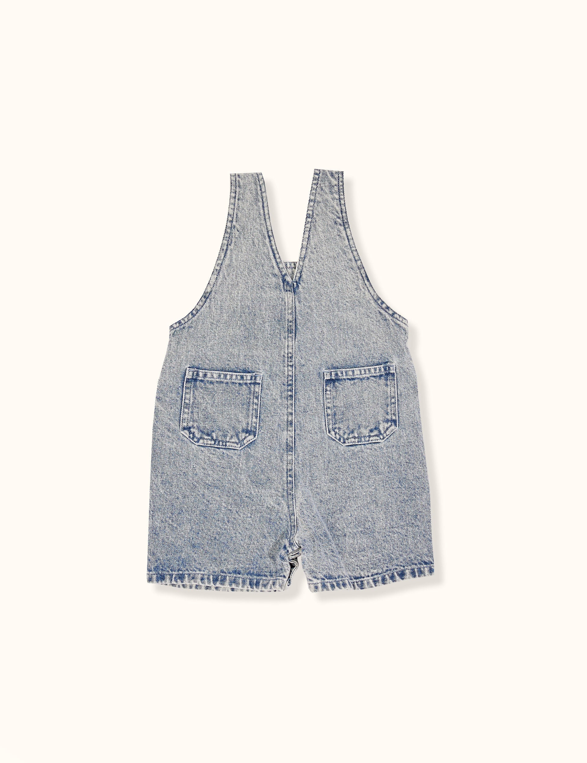 BURTON VINTAGE WASHED DENIM OVERALLS - LIGHT DENIM