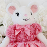 Closeup of Claris the plush toy