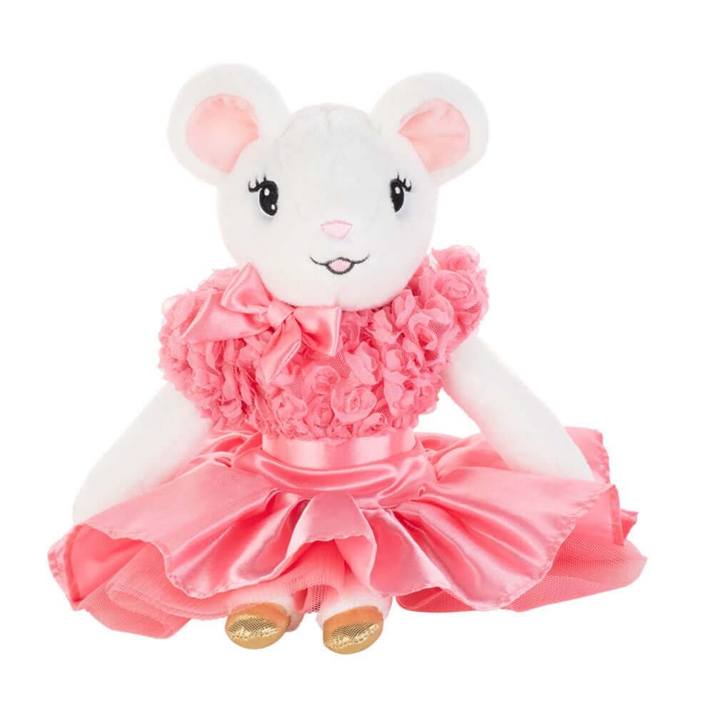 Claris the plush toy sitting

