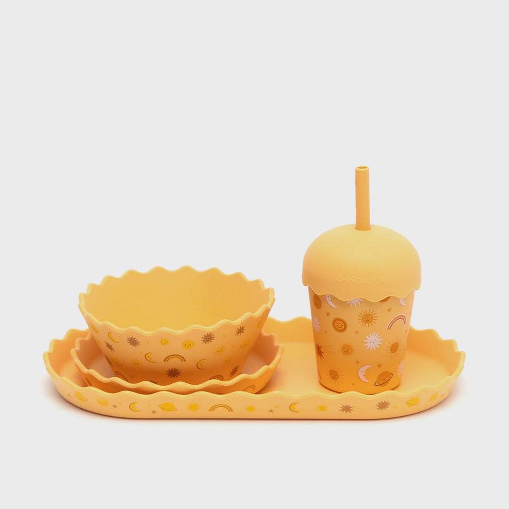 Suns Silicone Dinnerware + Smoothie Cup Bundle