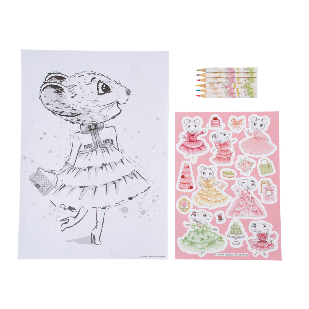 Claris The Chicest Mouse in Paris Stationery Set