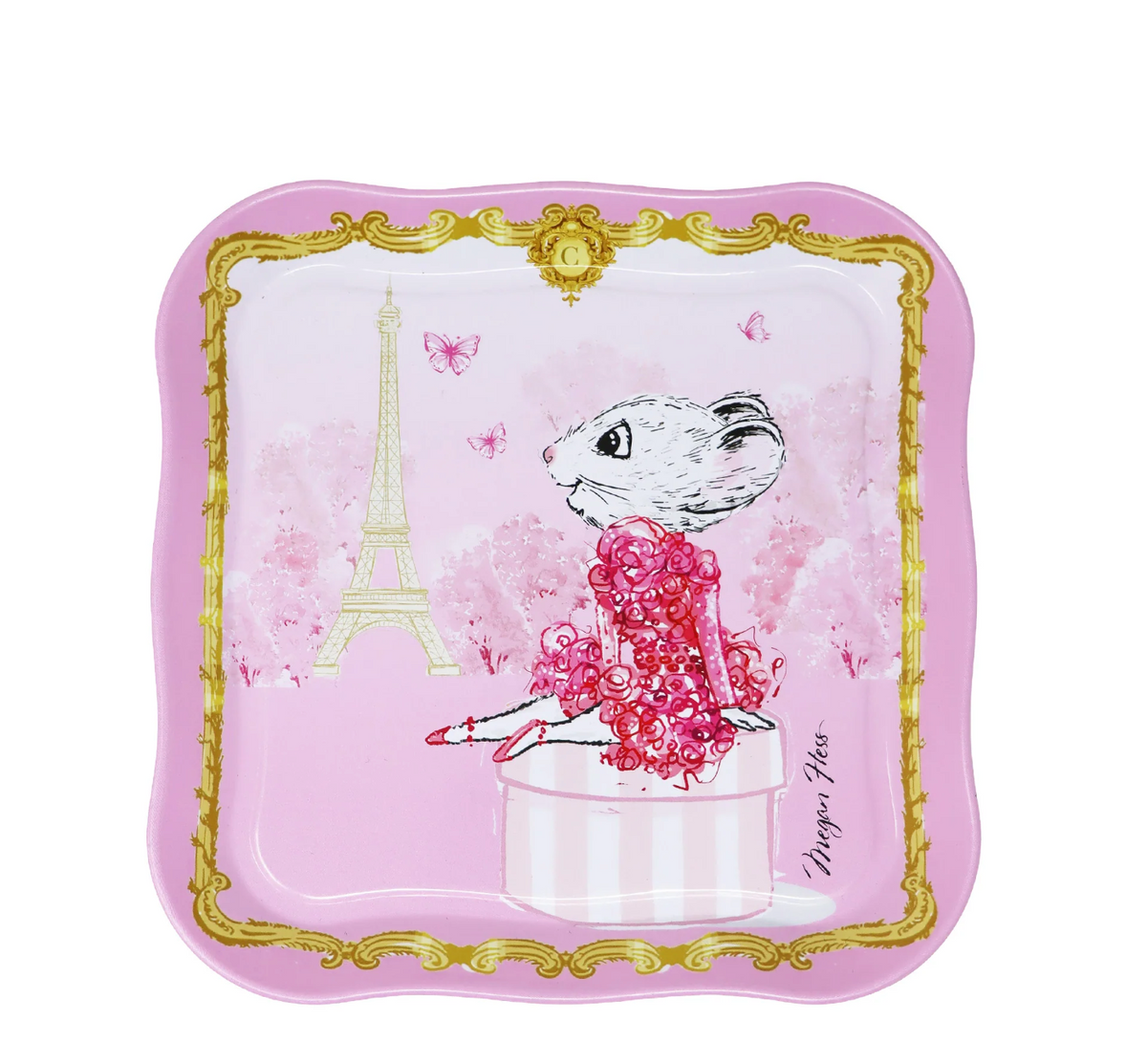 Claris The Chicest Mouse In Paris 11 Pieces Tea Set with Woven Basket