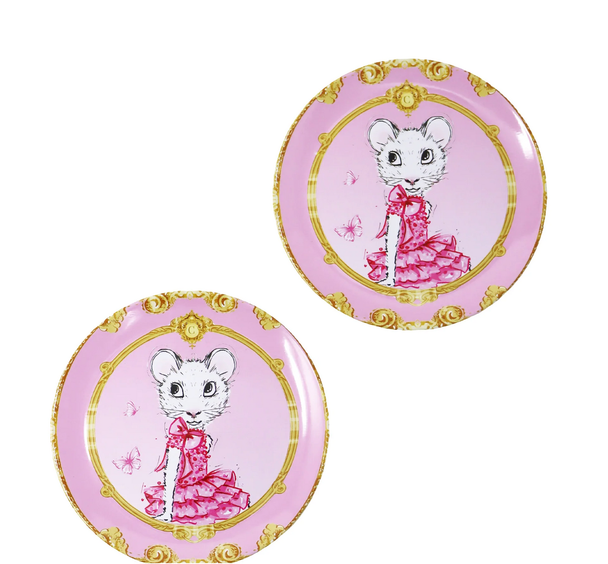 Claris The Chicest Mouse In Paris 11 Pieces Tea Set with Woven Basket