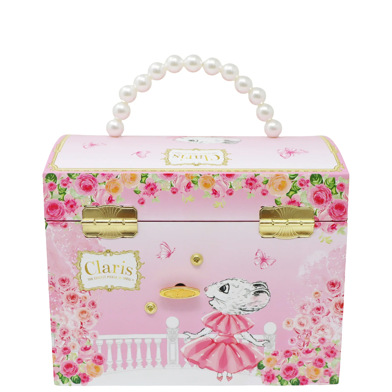 Claris The Chicest Mouse in Paris Pearl Musical Jewellery Box
