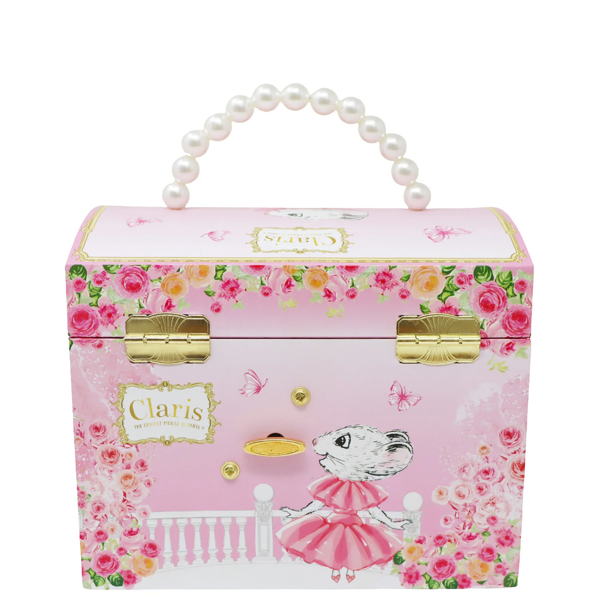 Claris The Chicest Mouse in Paris Pearl Musical Jewellery Box