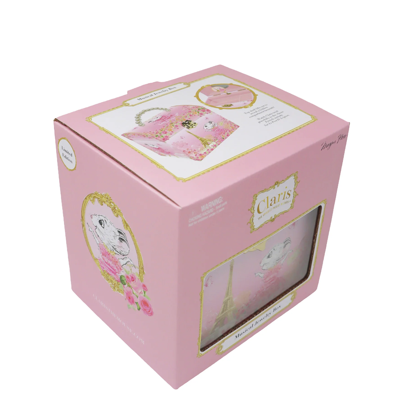 Claris The Chicest Mouse in Paris Pearl Musical Jewellery Box