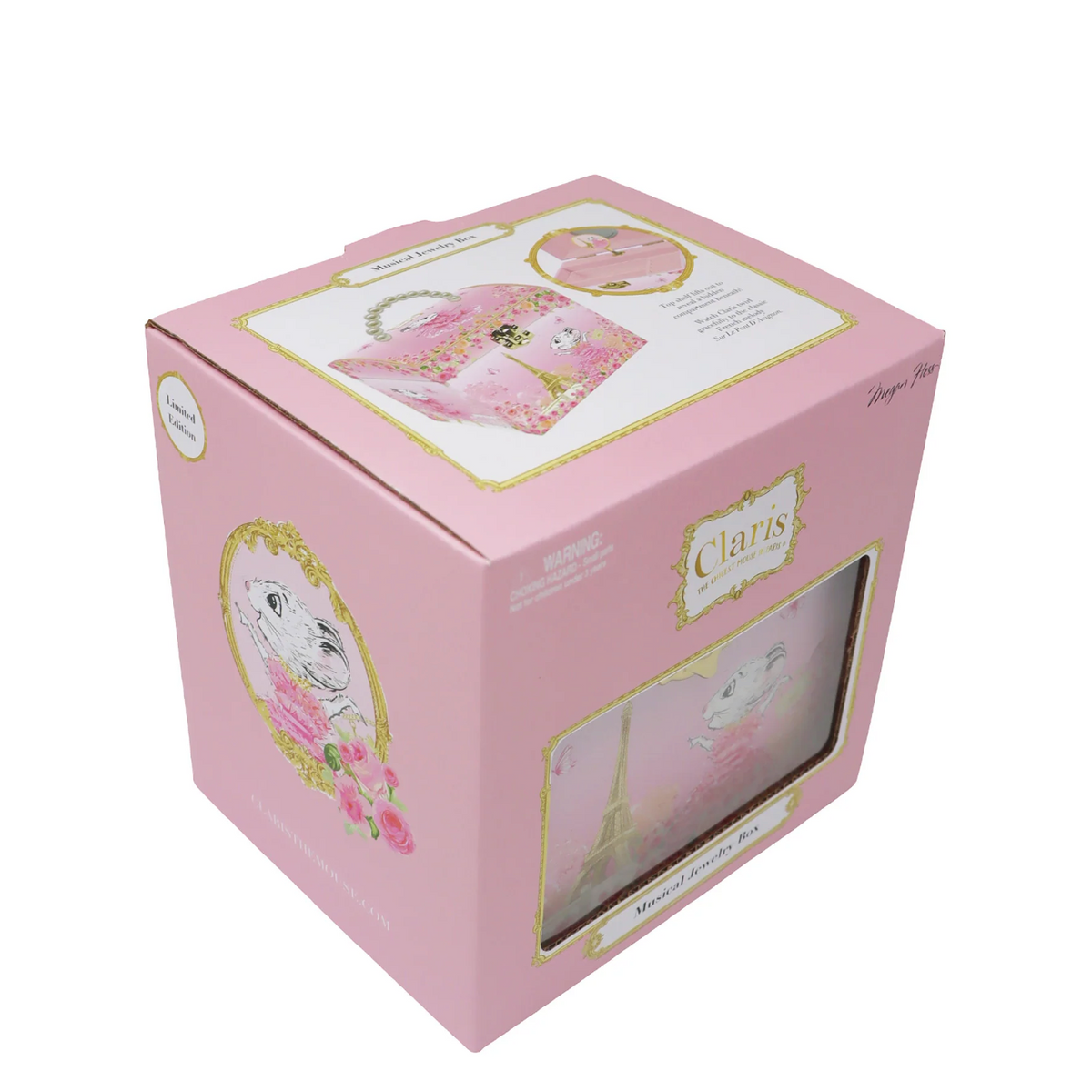 Claris The Chicest Mouse in Paris Pearl Musical Jewellery Box