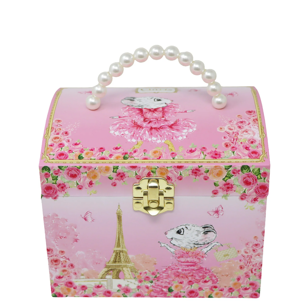 Claris The Chicest Mouse in Paris Pearl Musical Jewellery Box