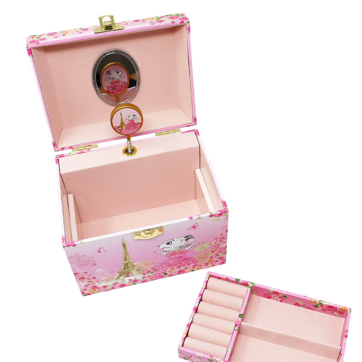 Claris The Chicest Mouse in Paris Pearl Musical Jewellery Box
