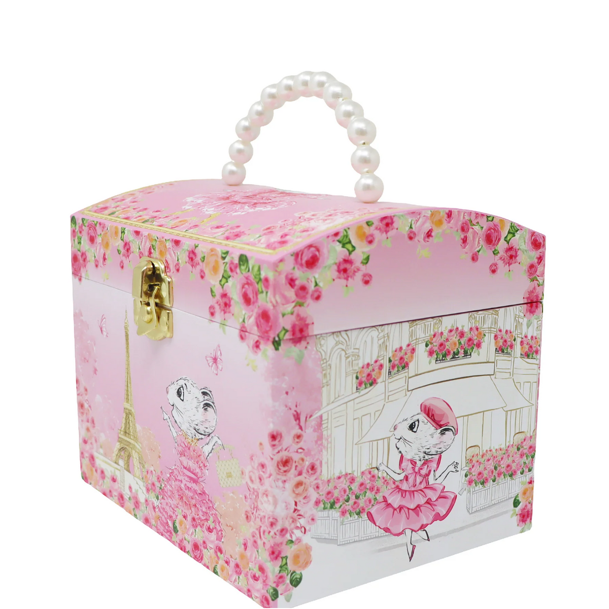 Claris The Chicest Mouse in Paris Pearl Musical Jewellery Box