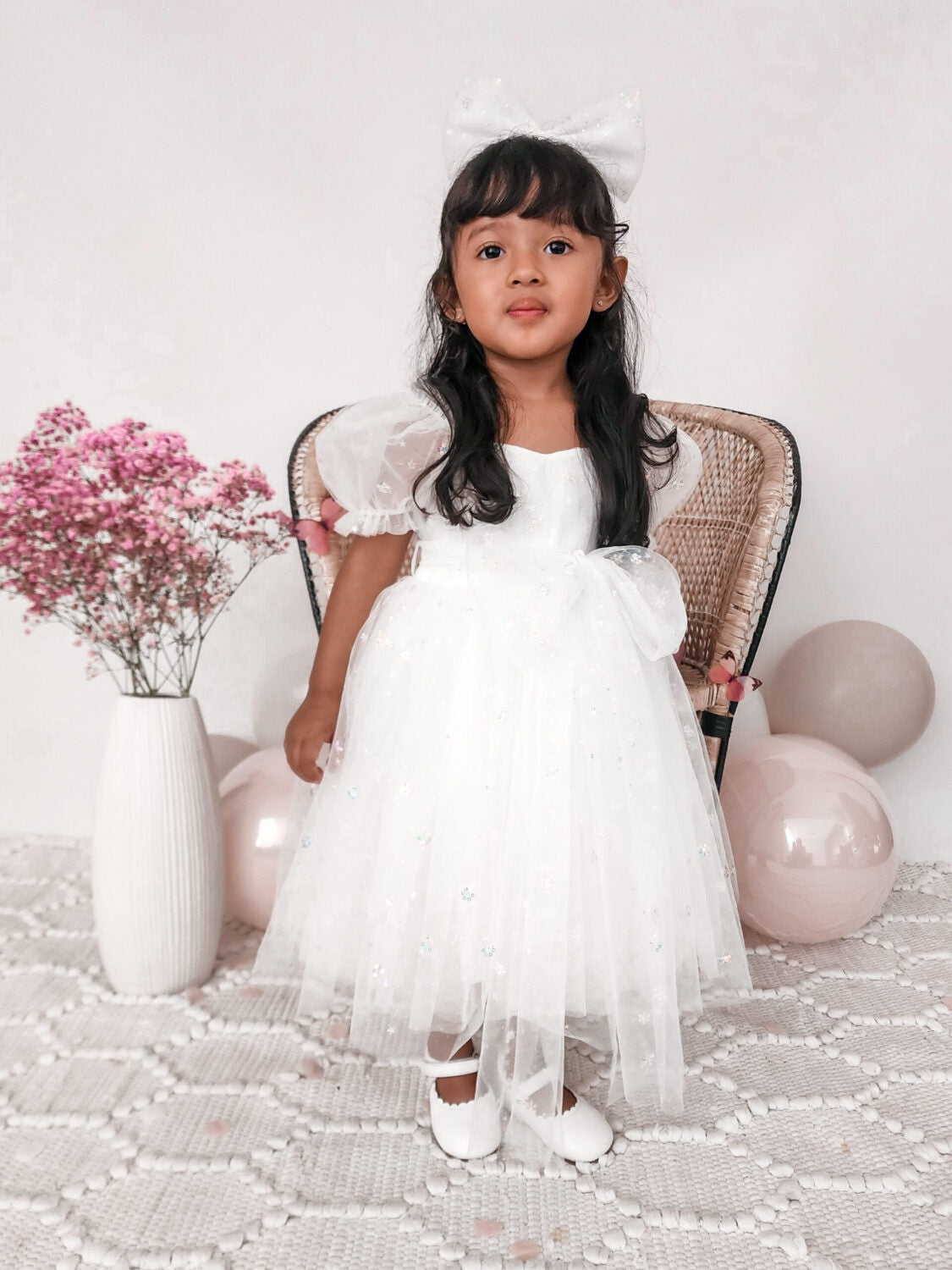 Sparkle Bright Dress - White