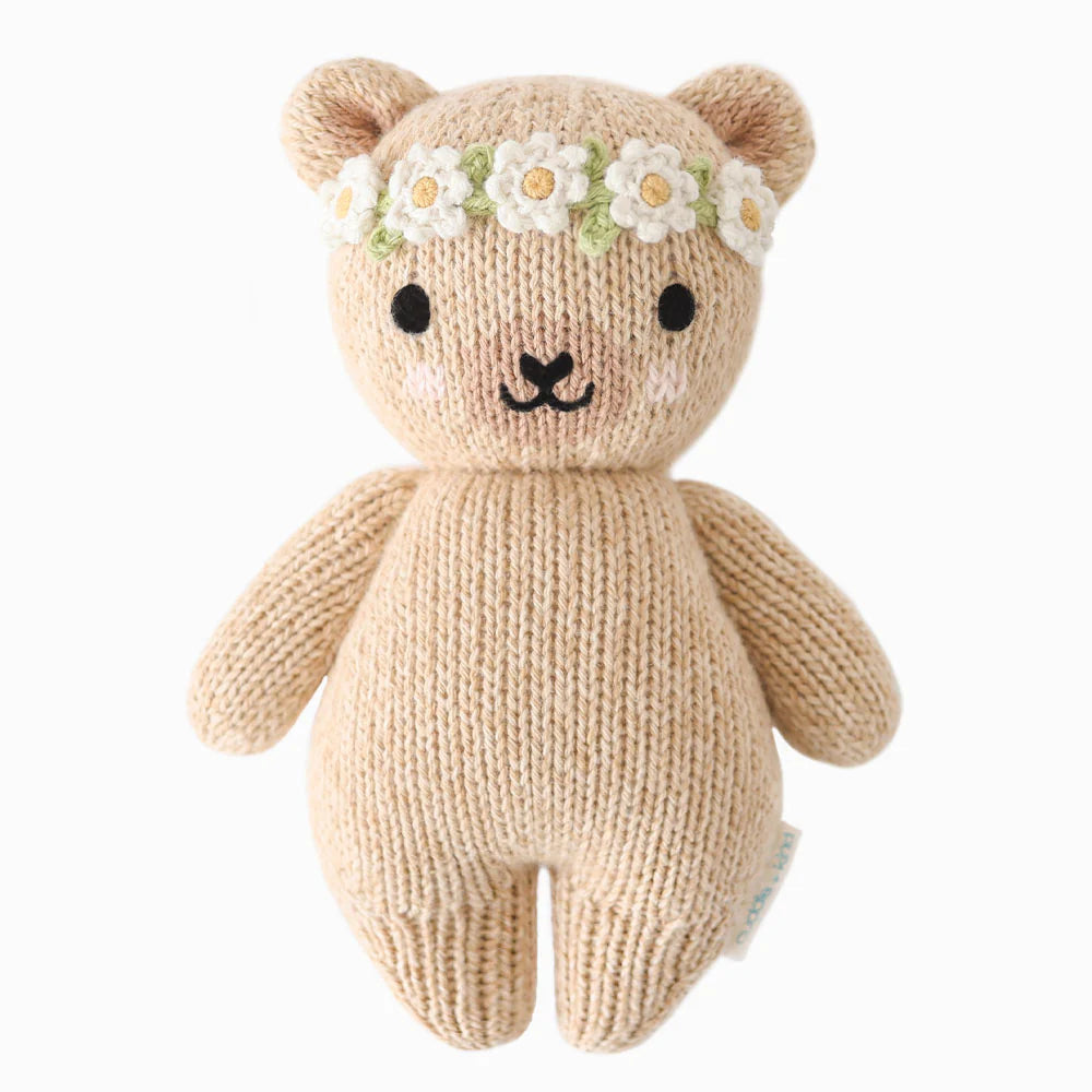 Cuddle + Kind | Baby Honey Bear (Ivory Floral)