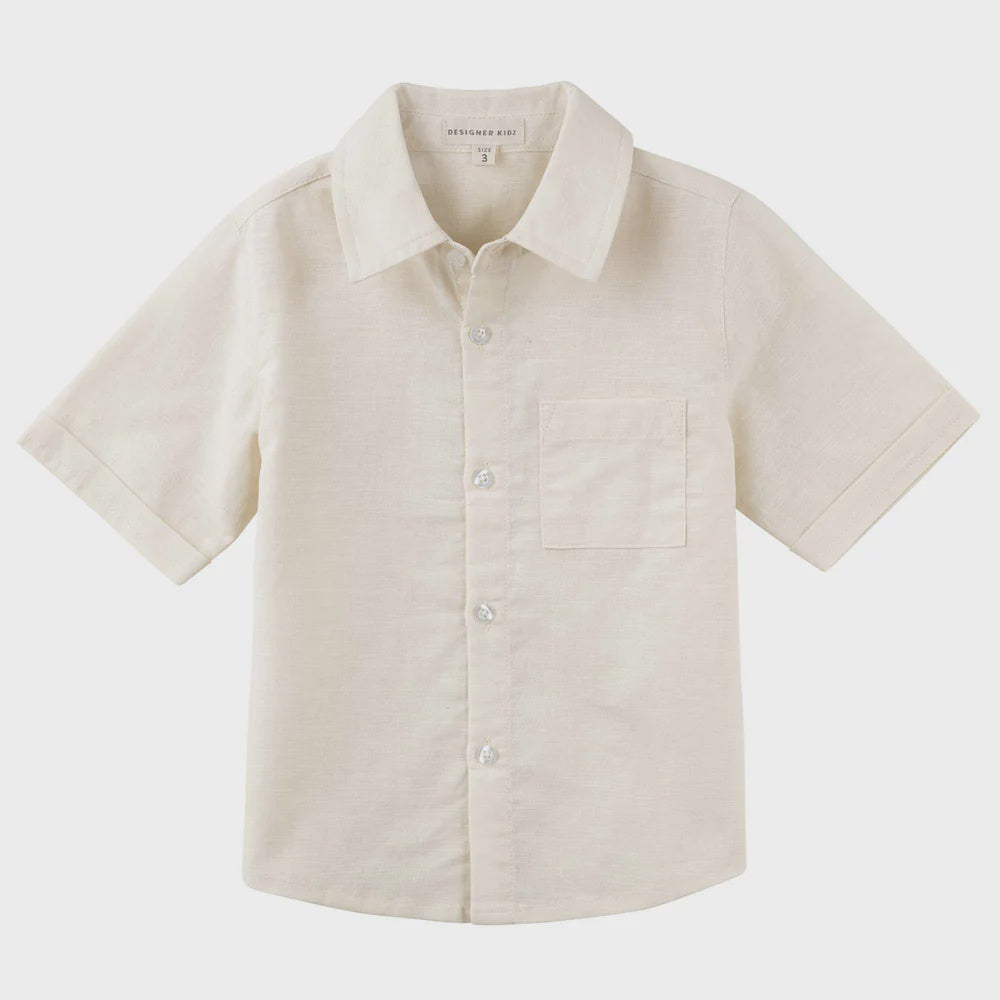 Benji Linen S/S Shirt - Oat