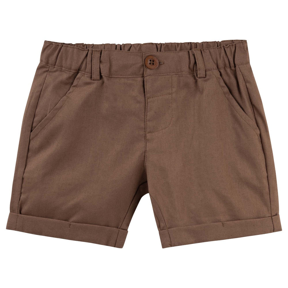 Finley Linen Shorts - Chocolate