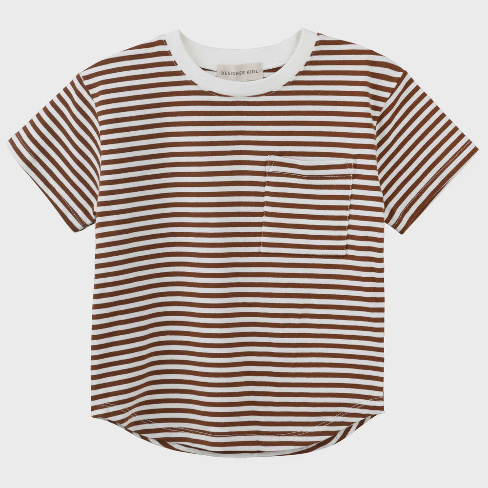 Harvey S/S Stripe T-Shirt - Cocoa