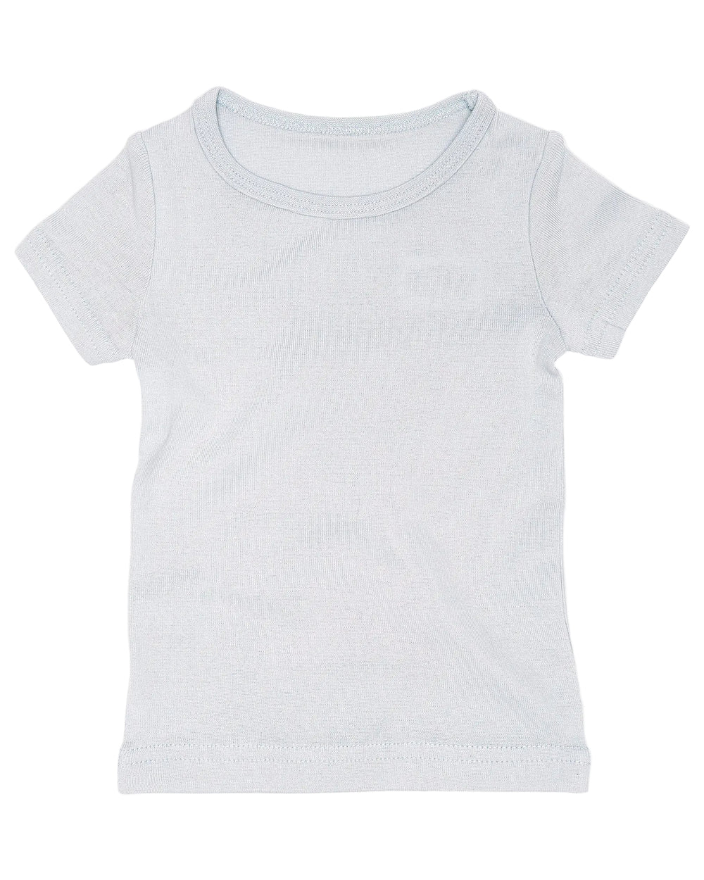 Plain white t-shirt on a light gray background