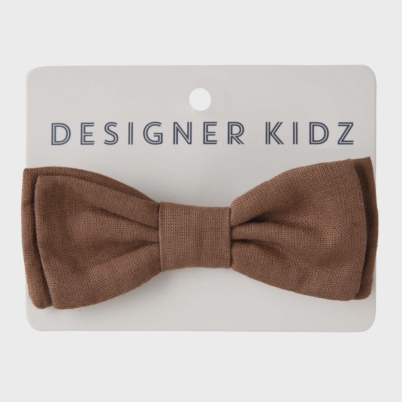 Designer Kidz | Finley Linen Bow Tie - Chocolate