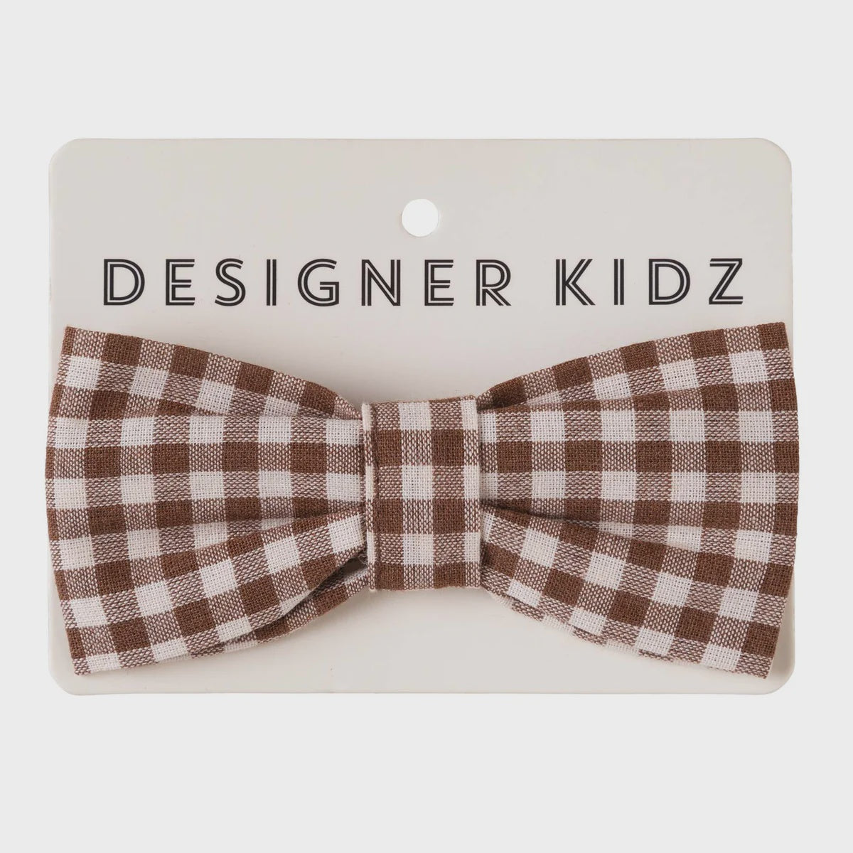 Oliver Gingham Bow Tie - Choc Gingham - One Size