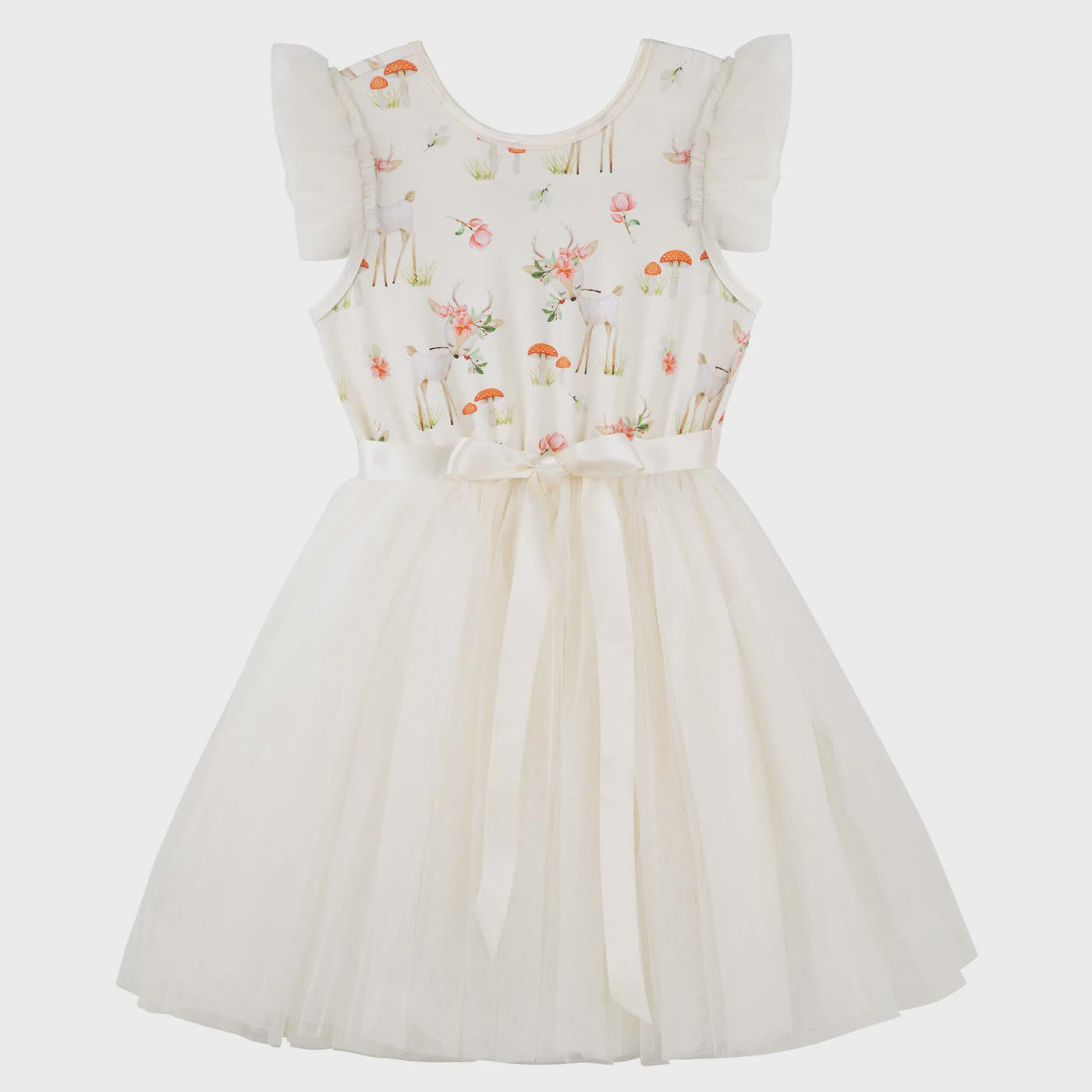 Reindeer Tutu Dress - Antique Cream