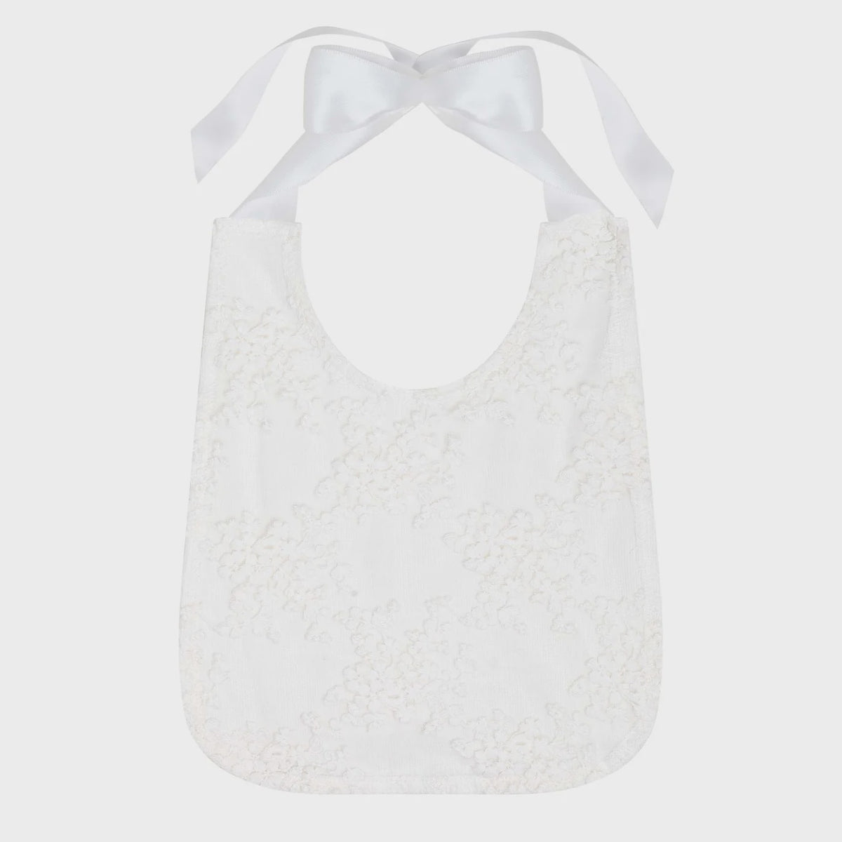 Designer Kidz | Sophia Christening Bib  - Ivory - One Size